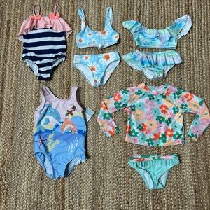 Colorful baby girl 2T' Swimwear Bundle